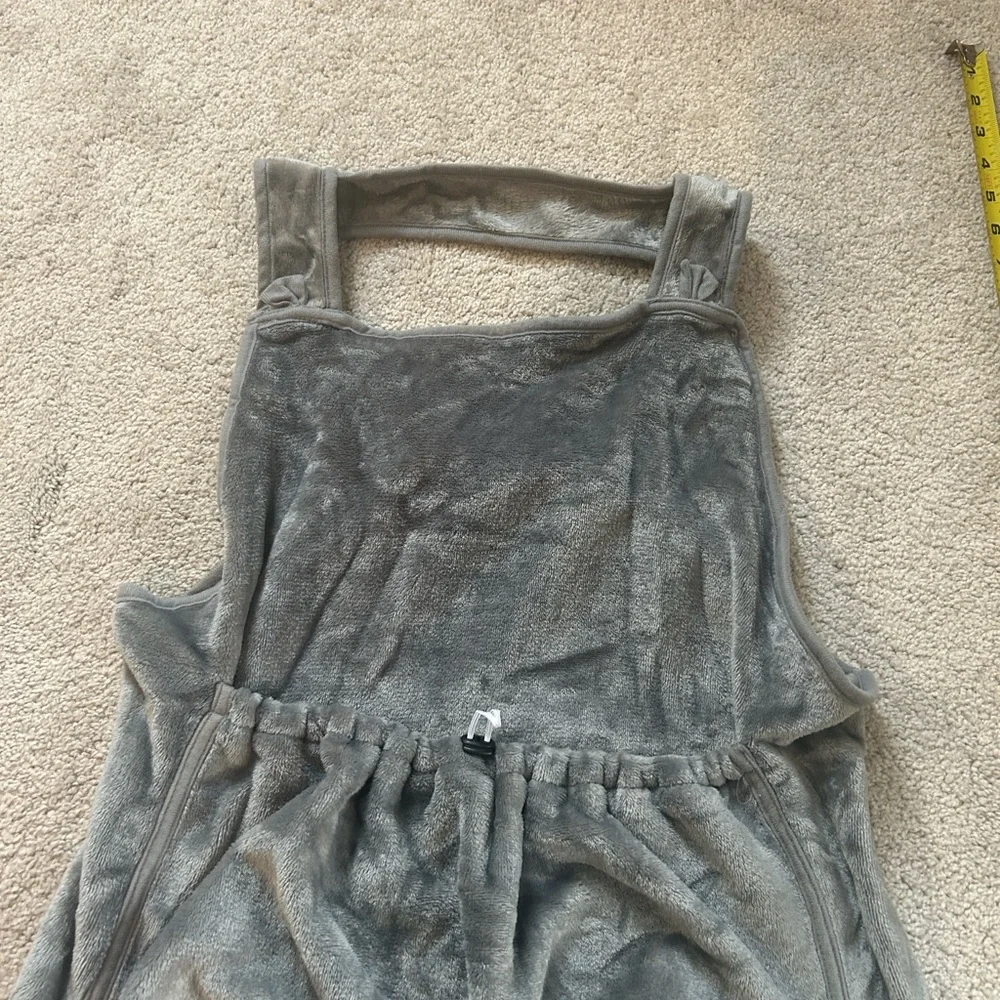 Gray Plush Pet Carrier Apron